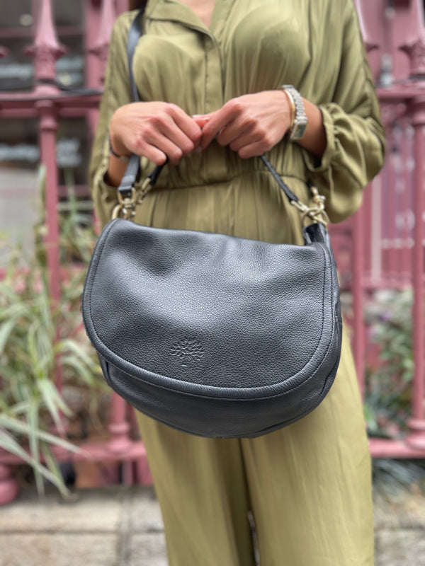 Mulberry Black Leather Effie Satchel Crossbody