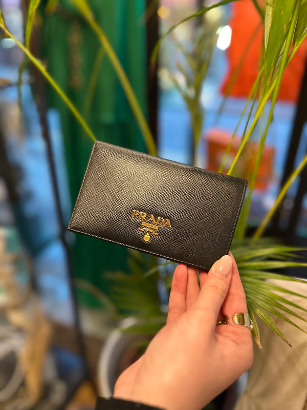 Prada Black Saffiano Leather Wallet