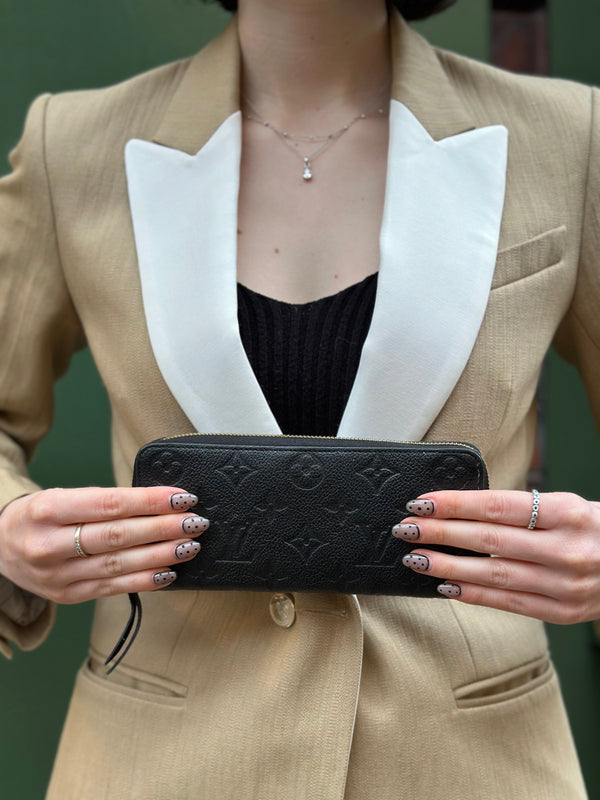 Louis Vuitton Black Empreinte Leather Long Wallet