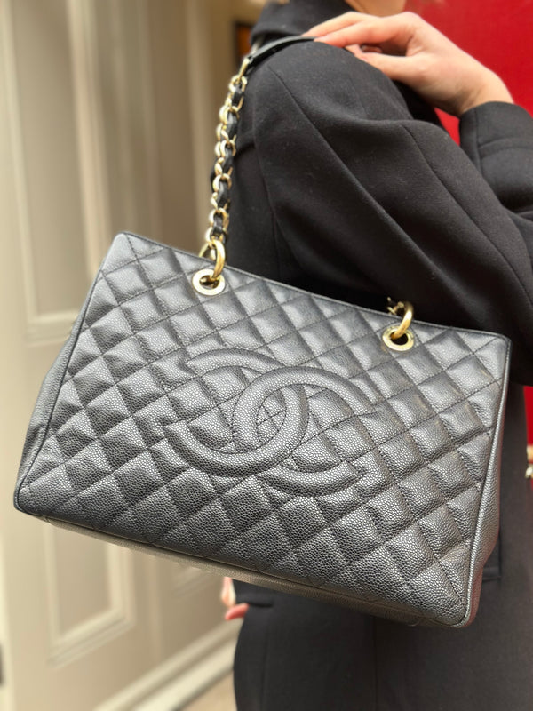 Chanel Black Caviar Leather GST