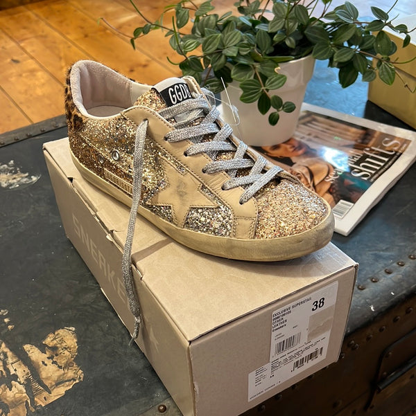 Golden Goose Size Uk 5 Glitter Trainers