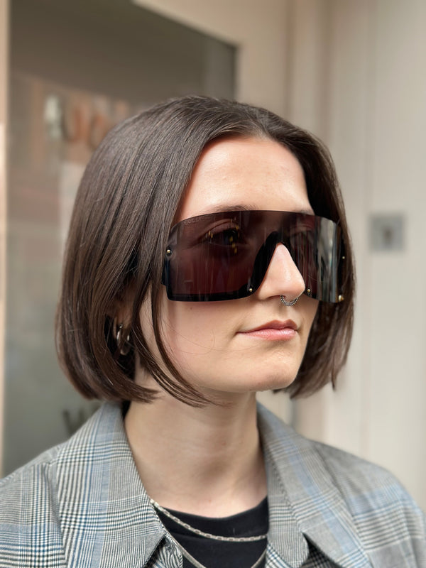 Gucci Black Visor Sunglasses