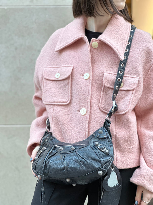 Balenciaga Black Leather Le Cagole Shoulder Bag