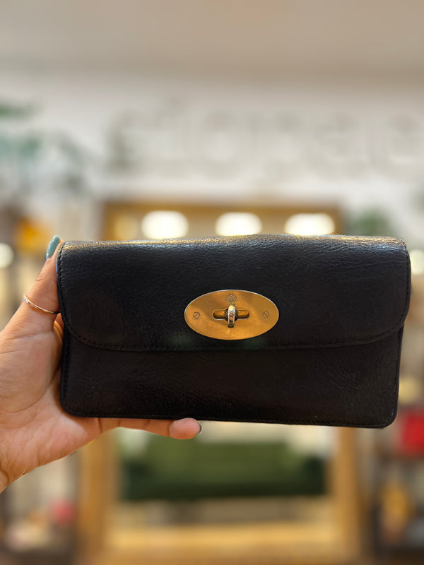 Mulberry Black Leather Pouch / Wallet