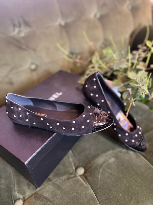 Chanel Size UK 3.5 Black Ballet Flats