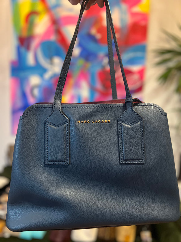 Marc Jacobs Teal Blue Leather The Editor Tote