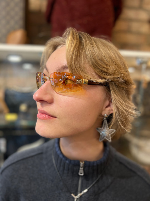 Chanel Orange Sunglasses