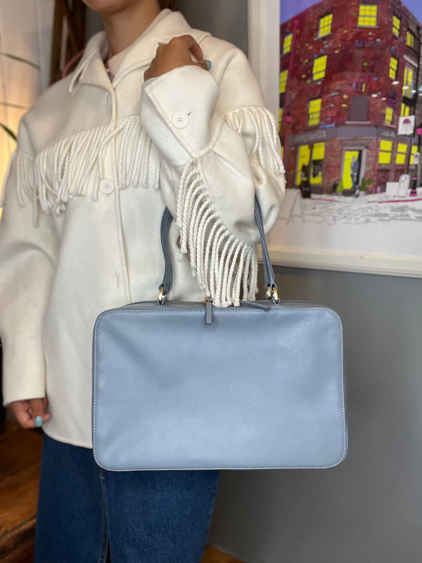 Lulu Guinnes Grey Leather Handbag
