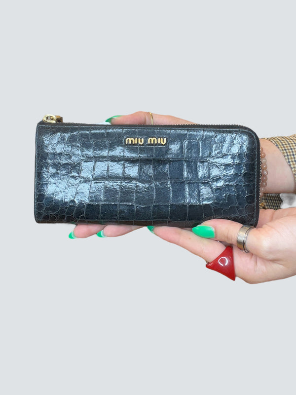 MiuMiu Black Leather Wallet