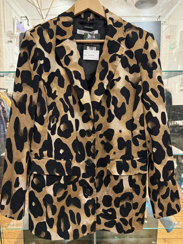 Leopard print blazer - medium