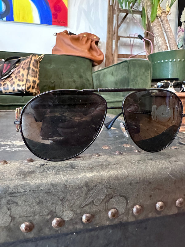 Versace Black Aviator Sunglasses - MOD2249