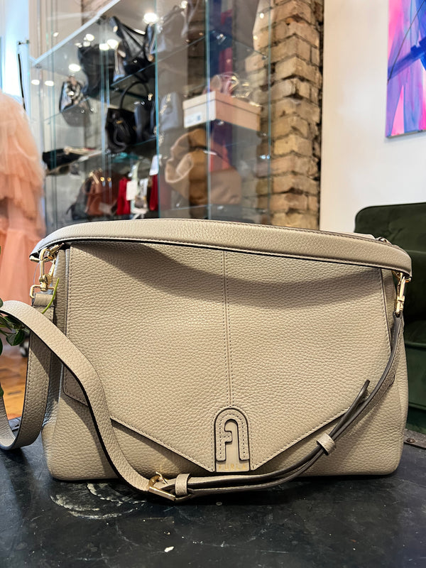 Furla grey handbag hotsell