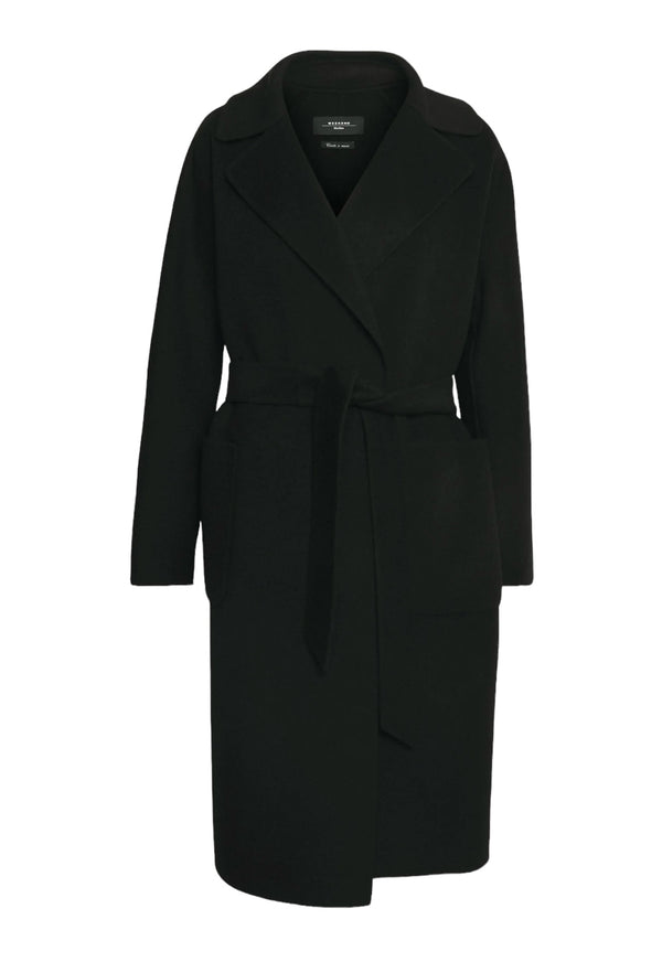 Weekend MaxMara Black Wool Coat - Size UK 12