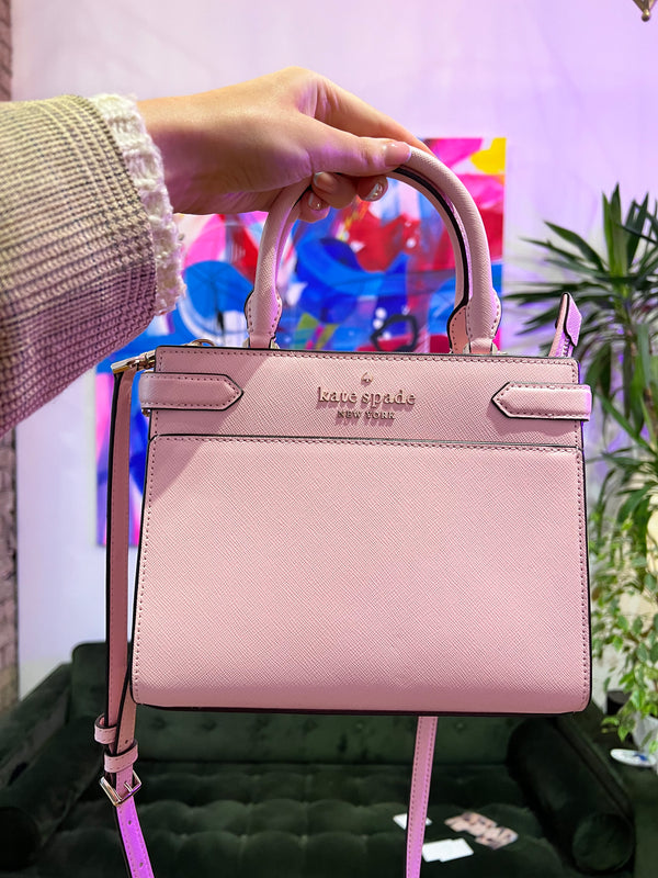 Kate Spade Pink Leather Tote with Crossbody Strap