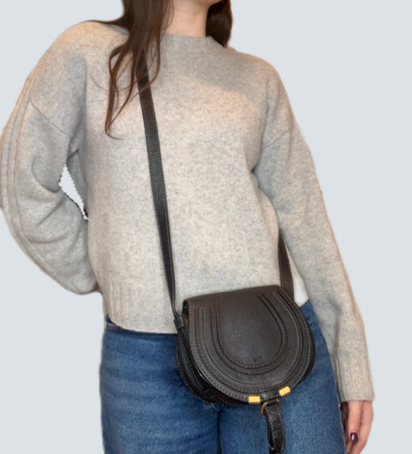 Chloe Black Leather Marcie Handbag