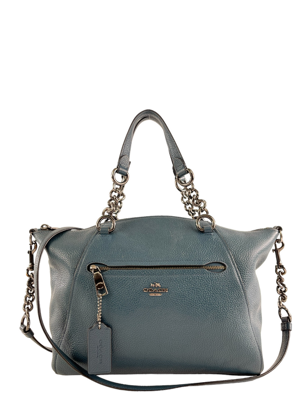 Coach Teal Leather Tote
