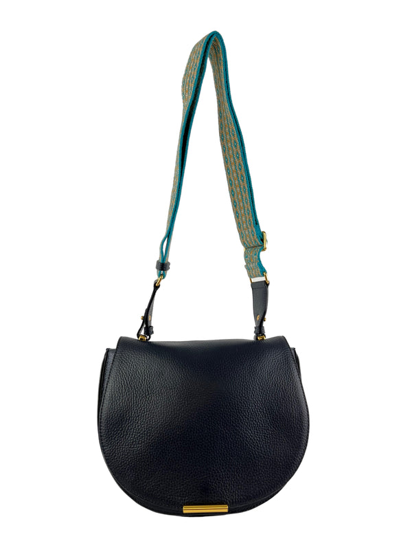 Coccinelle Navy Grained Leather Crossbody