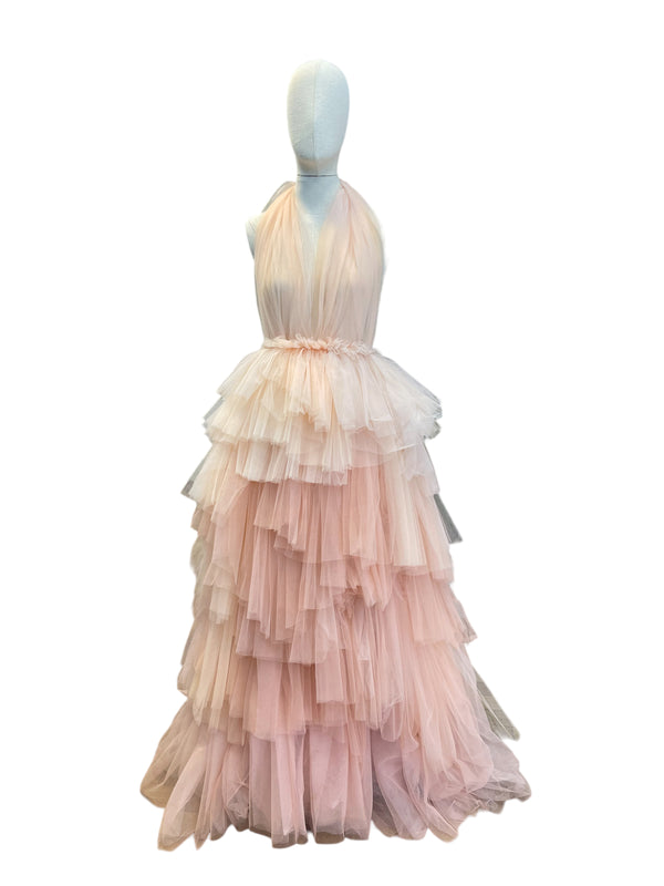 Caterina Coyne Handmade Pink Dress - Size UK 8