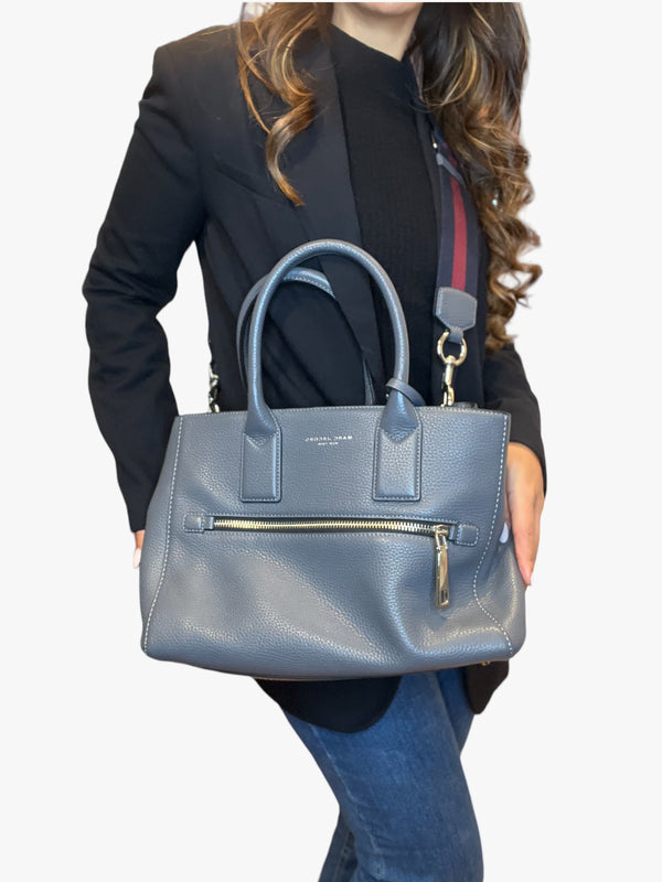 Marc Jacobs Blue/Grey Leather Gotham East West Tote