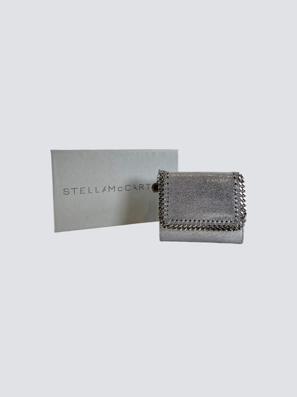 Stella McCartney Silver Faux Leather Wallet