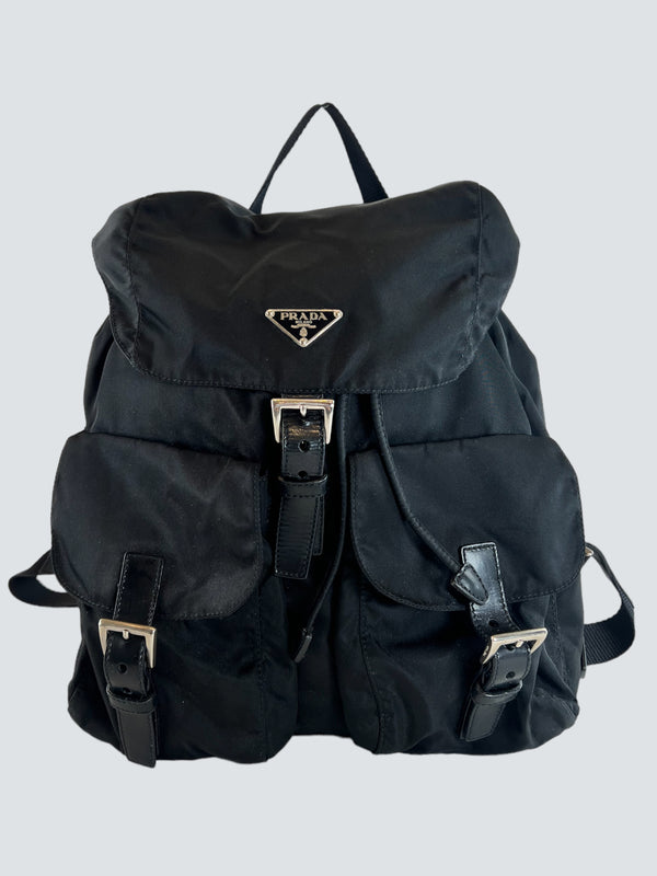 Prada Black Nylon  Backpack