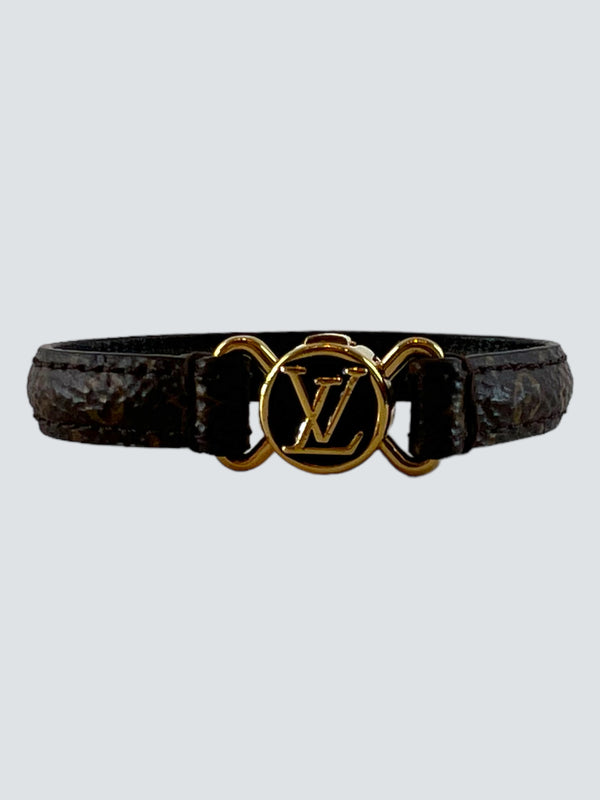 Louis Vuitton Monochrome Canvas  LV Push-Lock Bangle  Bracelet