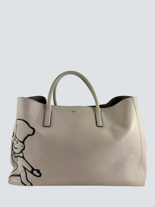 Anya Hindmarch Taupe Leather Tote