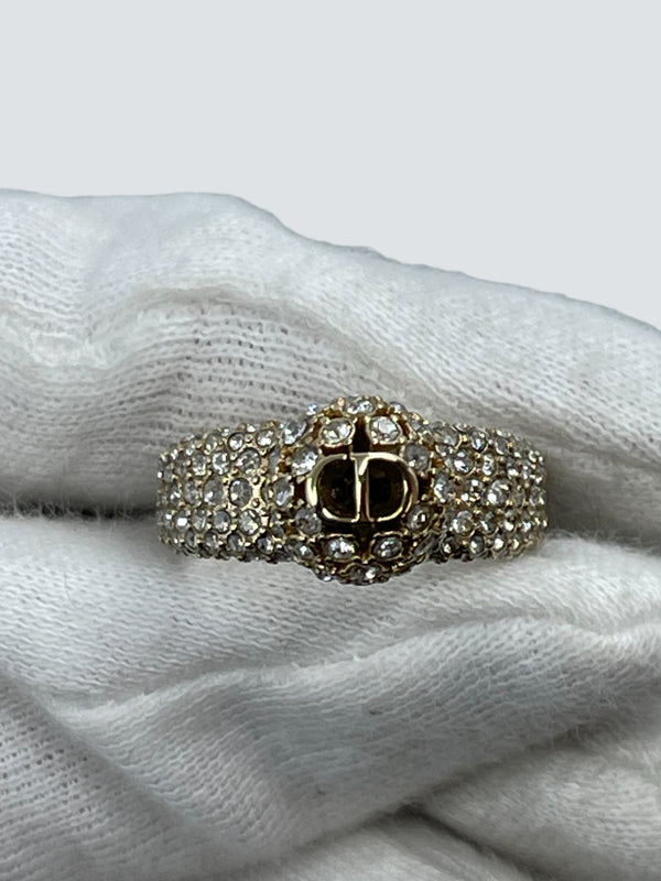 Christian Dior Crystal Embellished WCJ Ring