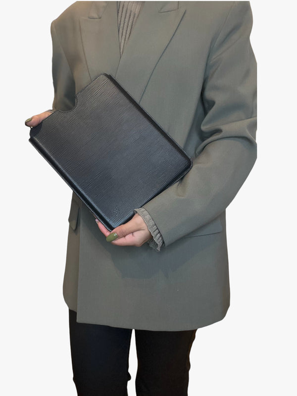 Louis Vuitton Black Epi Leather iPad Case