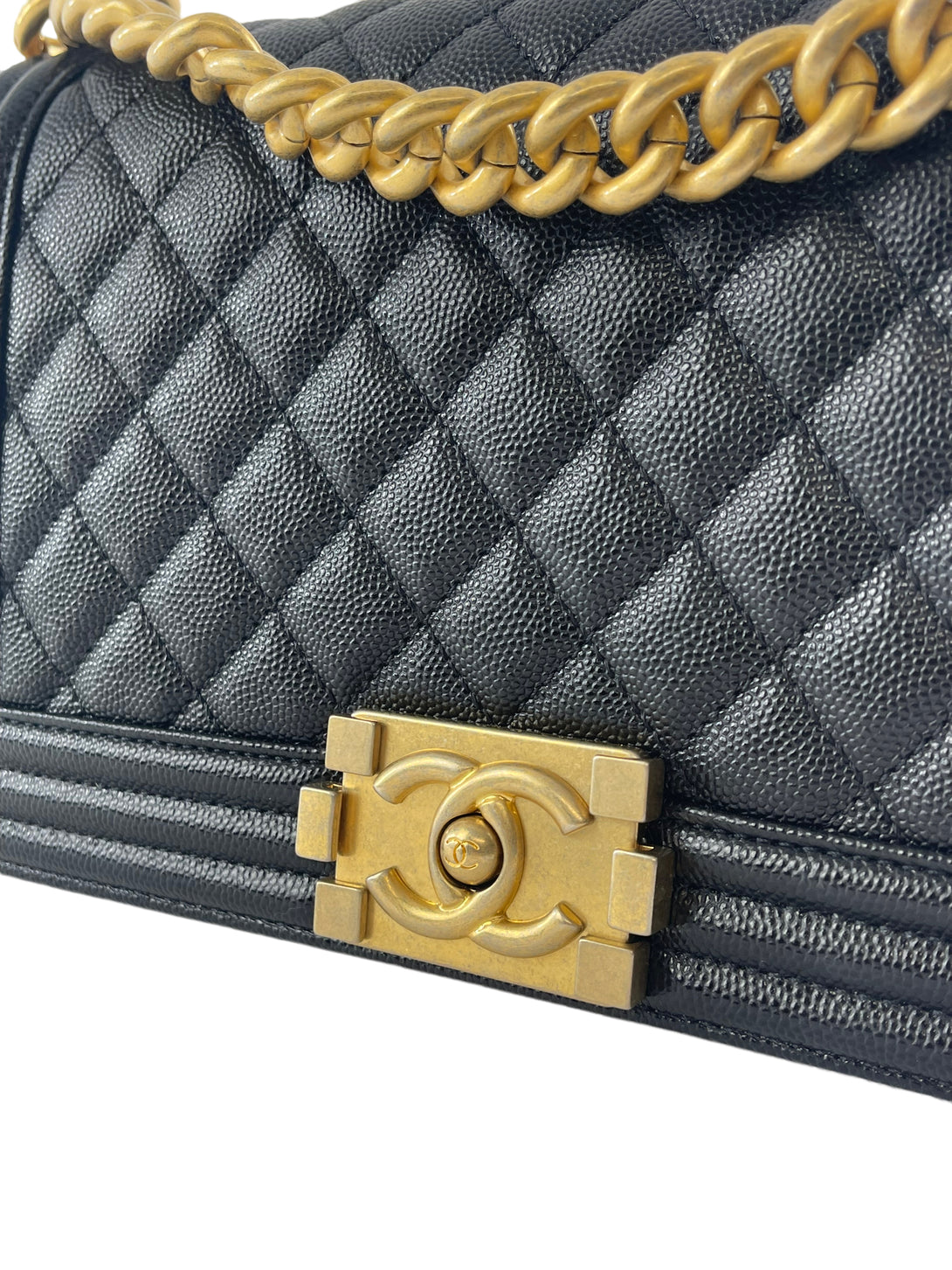 Chanel Black Caviar Leather Boy Bag W Goldtone Hardware Siopaella chanel-black-caviar-leather-boy-bag-w-goldtone-hardware-siopaella