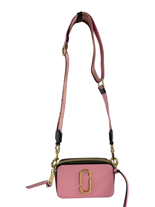 Marc Jacobs Pink & Red Leather Snapshot Crossbody