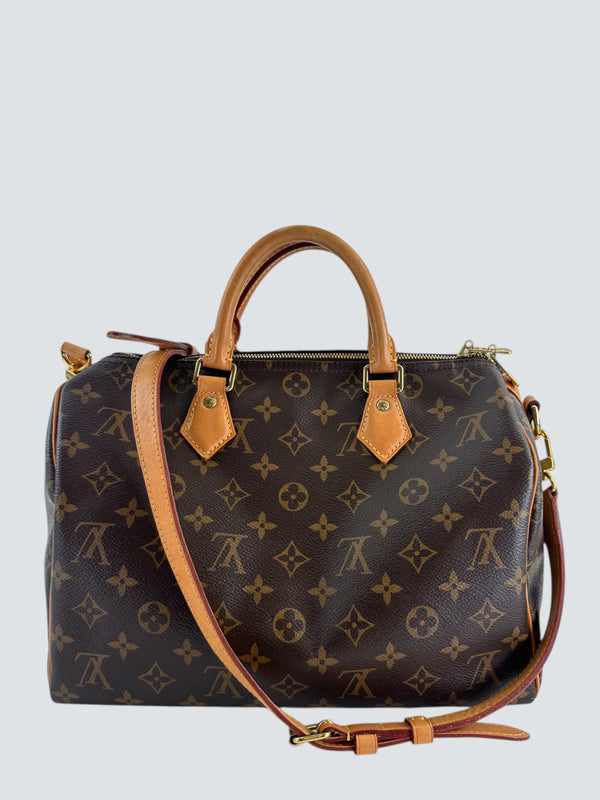 Louis Vuitton Monogram Canvas Speedy 30 Bandouliere