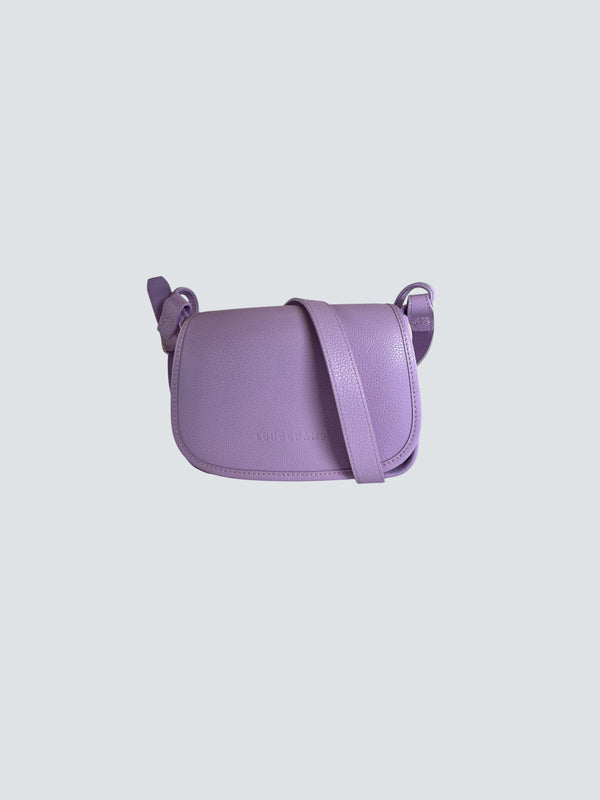 Longchamp Lilac Leather Crossbody Handbag