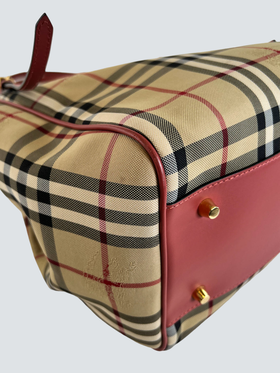 Burberry Monogram Canvas & Leather Canterbury Shoulder Bag Siopaella