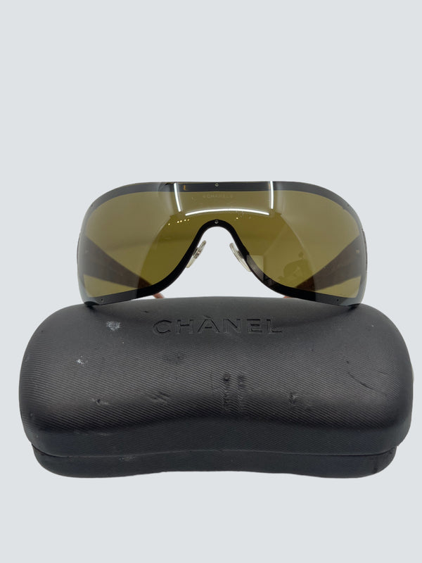 Chanel Brown Visor Sunglasses