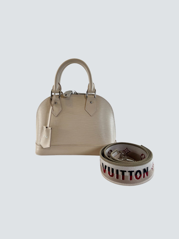 Louis Vuitton Off White Epi Leather “Alma BB” Crossbody