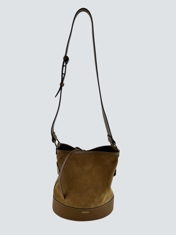 Isabel Marant Camel Leather & Suede Bucket Bag