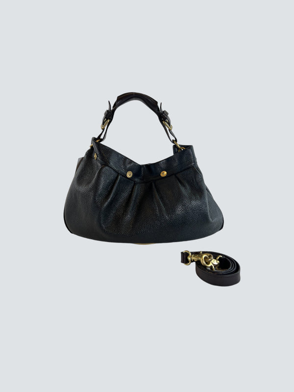 Mulberry Black Leather Mitzy Hobo  Handbag