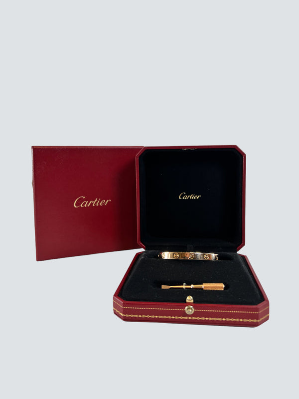 Cartier Pink Gold 18K Love Bracelet (Newer Screw System)