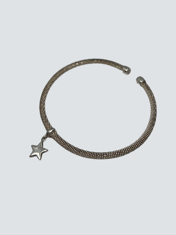 Tiffany and Co. Sterling Silver Mesh Star Cuff Bracelet