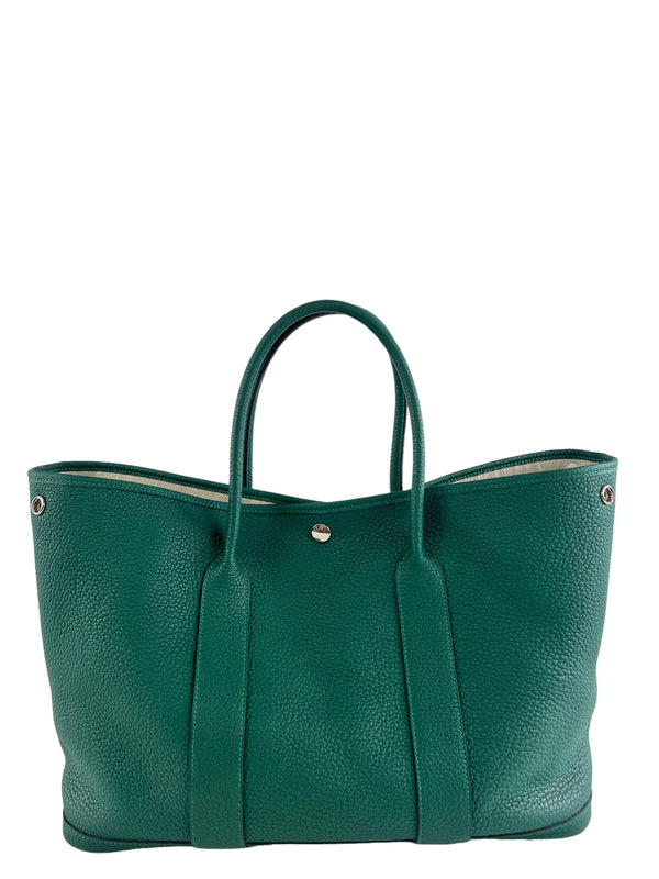 Hermes Green Togo Leather Garden Party 36 Tote