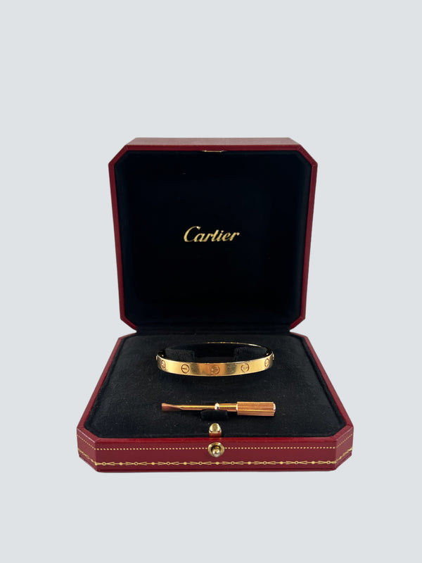 Cartier Pink Gold 18K Love Bracelet (Older Screw System)
