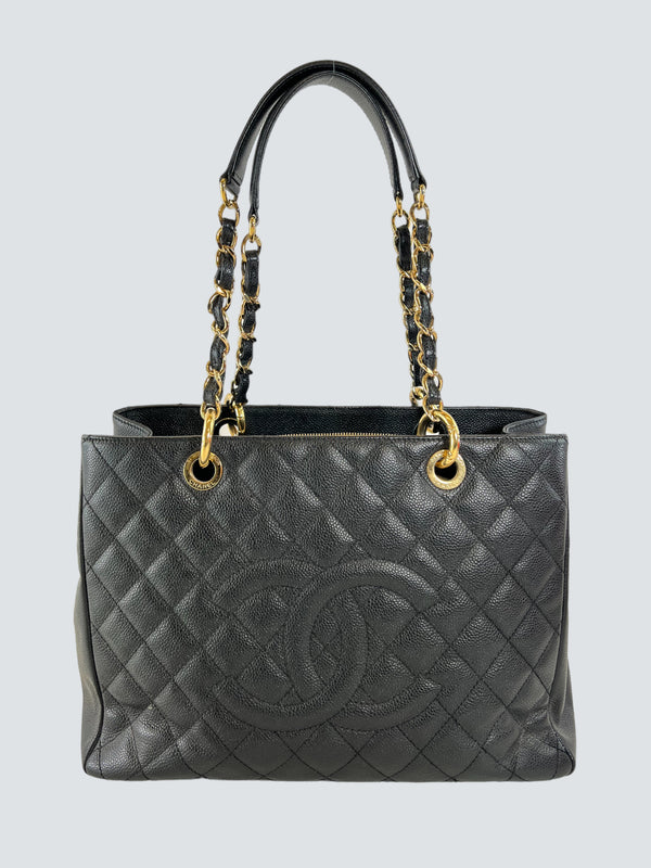 Chanel Black Caviar Leather GST