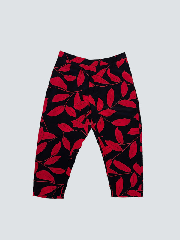 Marni Size Large Red Printed Trousers