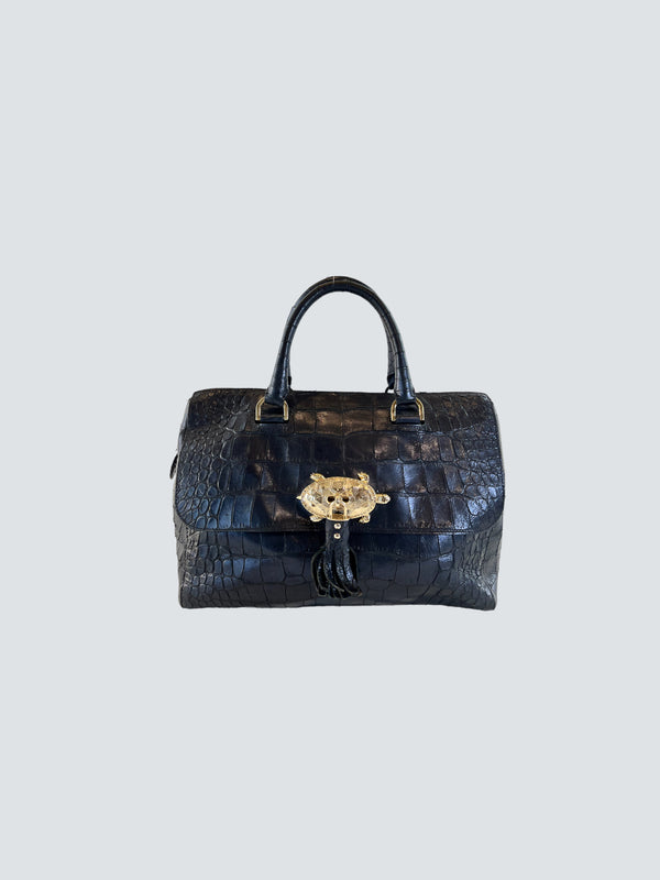 Mulberry Navy Leather Del Ray Tote