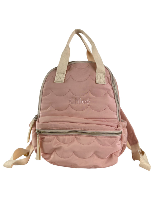 Chloe Pink Nylon Kids Backpack