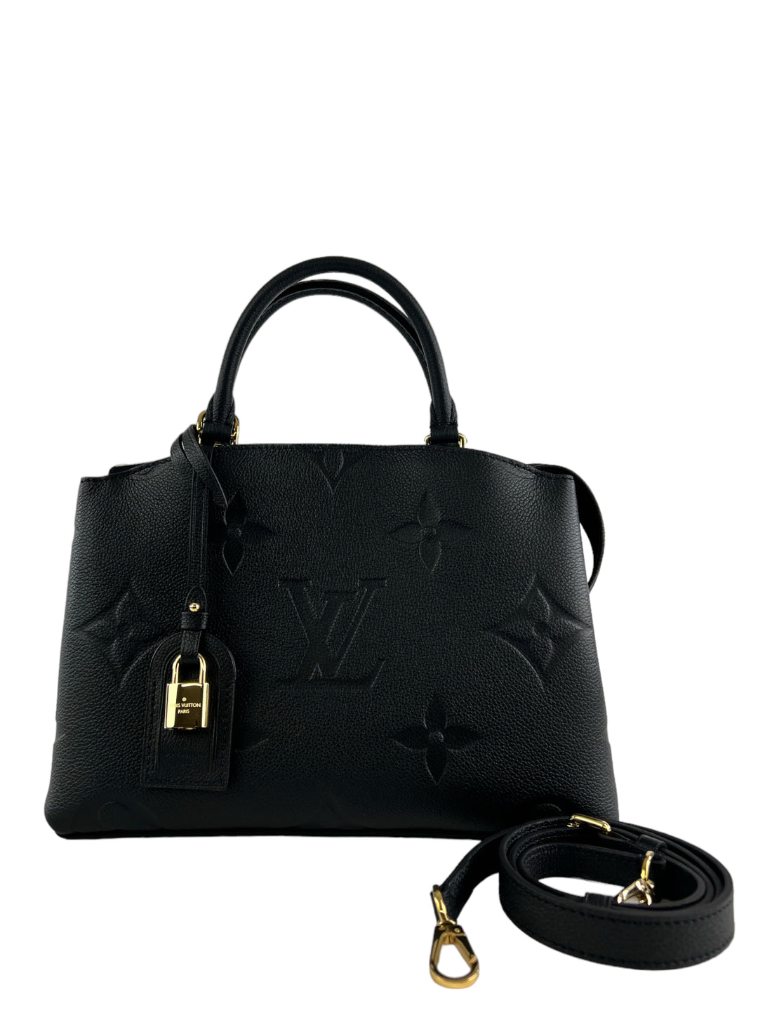 Louis Vuitton Black Petit Palais Handbag in Empreinte Leather