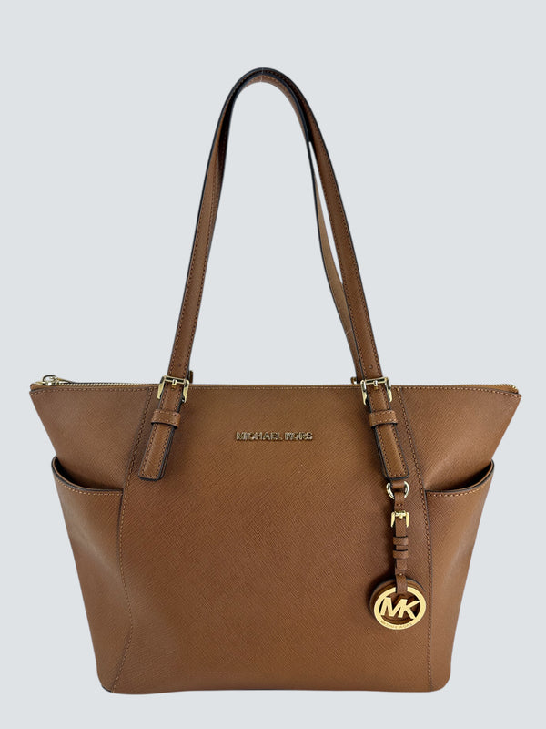 Michael Kors Brown Leather Selma Tote