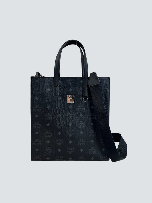 MCM Monogram Canvas & Leather Small Tote