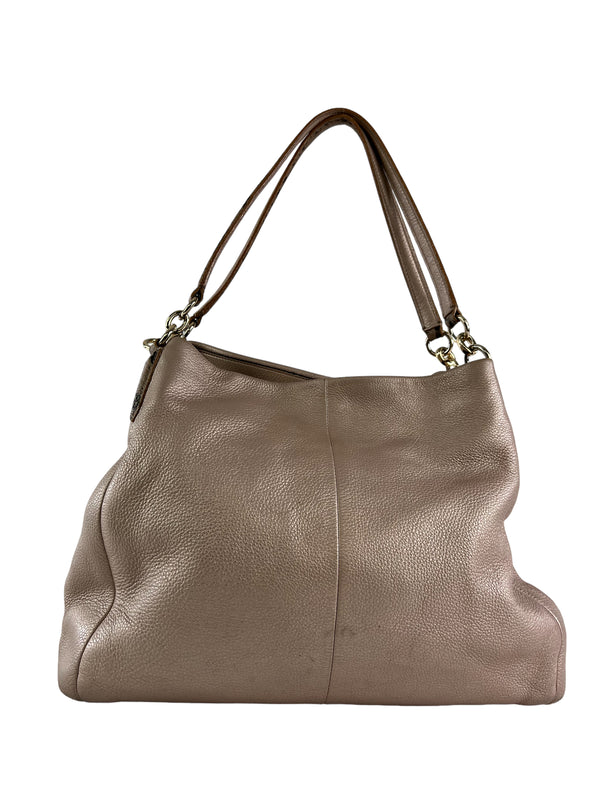 Coach Rose Gold Leather Tote